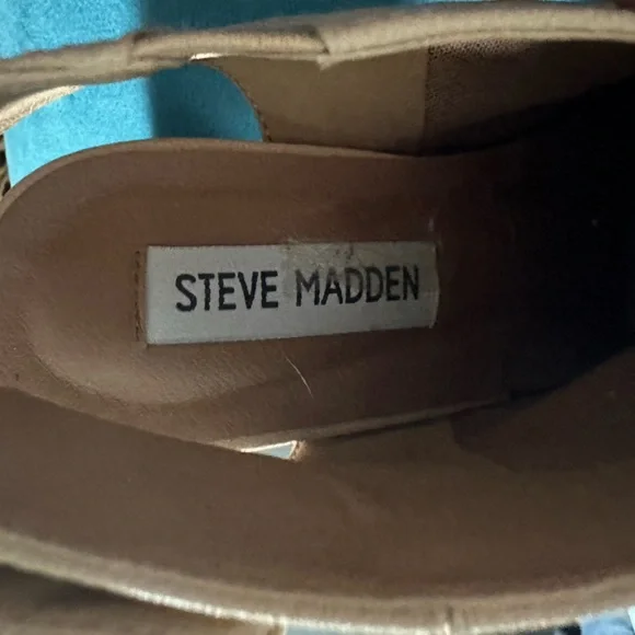 Steve Madden Nonstp Beige Leather Shootie - Size 7.5 - Picture 4 of 8